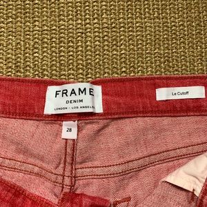 Frame Denim Shorts - MUST GO!!! Frame le Cutoff cropped shorts red Frame Denim Shorts - MUST GO!!! Frame le Cutoff cropped shorts red